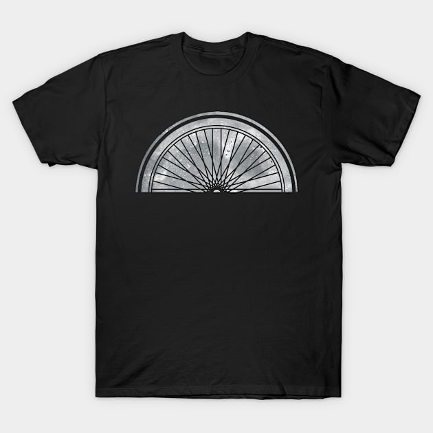 Bicycle Wheel Half Moon T-Shirt by hibahouari1@outlook.com